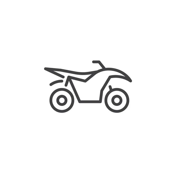 Quad Bike Line Icon Outline Vektorschild Lineares Piktogramm Auf Weiß — Stockvektor