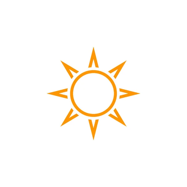 Zon Lijn Pictogram Overzicht Logo Vectorillustratie Lineaire Pictogram Geïsoleerd Wit — Stockvector