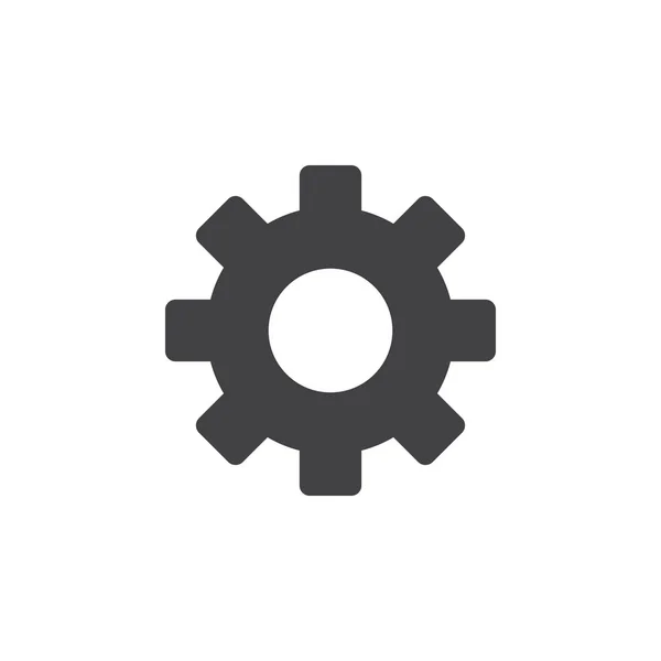 Cog Icône Vecteur Paramètres Illustration Logo Solide Pictogramme Engrenage Isolé — Image vectorielle