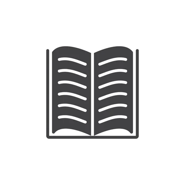 Bibliothekssymbol Buch Icon Vektor Gefülltes Flachschild Solides Piktogramm Auf Weiß — Stockvektor