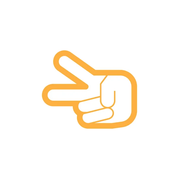 Ręka Symbol Nożyczek Linia Ikona Ilustracja Logo Wektor Zarys Liniowe — Wektor stockowy