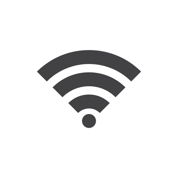 Wifi Sinyal Simge Vektör Kablosuz Katı Logo Illüstrasyon Üzerinde Beyaz — Stok Vektör