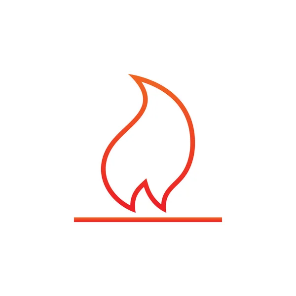 Значок Линии Огня Рисунок Векторного Логотипа Пламени Линейная Пиктограмма Выделенная — стоковый вектор