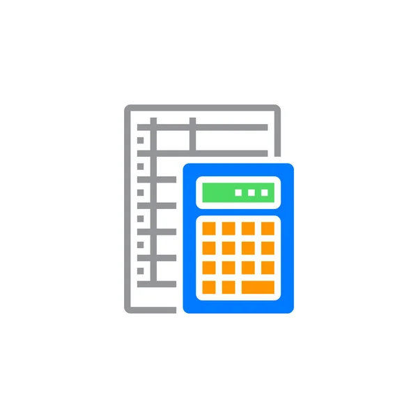 Účetnictví Vektorové Ikony Plněné Ploché Znamení Solidní Barevné Piktogram Izolované — Stockový vektor