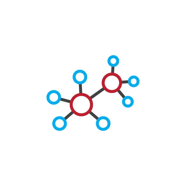 Ikona Čáry Molekuly Obrys Vektorové Logo Lineární Piktogram Izolované Bílém — Stockový vektor