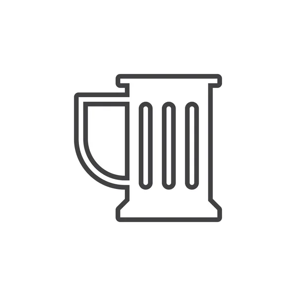 Icône Ligne Tasse Bière Illustration Logo Vectoriel Contour Barre Pictogramme — Image vectorielle