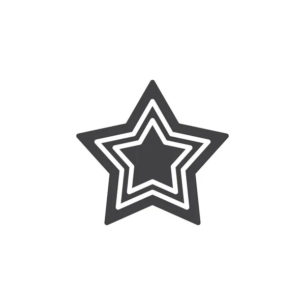 Ikonu Hvězdičky Vektor Plněné Ploché Znamení Solidní Piktogram Izolované Bílém — Stockový vektor