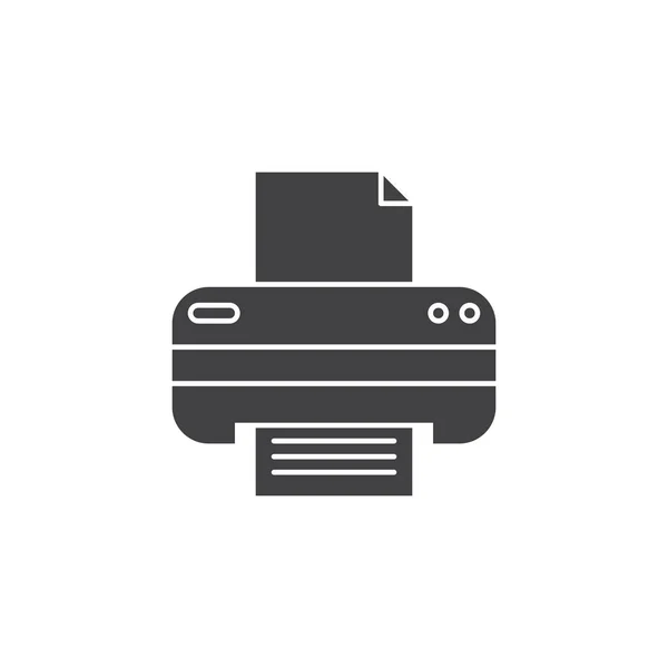 Vektorové Ikony Tiskárny Pevné Logo Ilustrace Piktogram Izolované Bílém — Stockový vektor