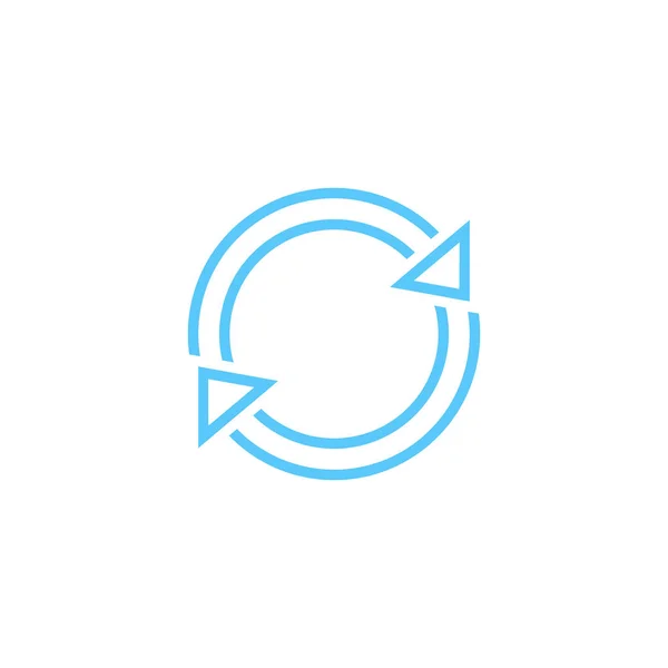 Icona Della Linea Aggiornamento Illustrazione Del Logo Vettoriale Del Contorno — Vettoriale Stock