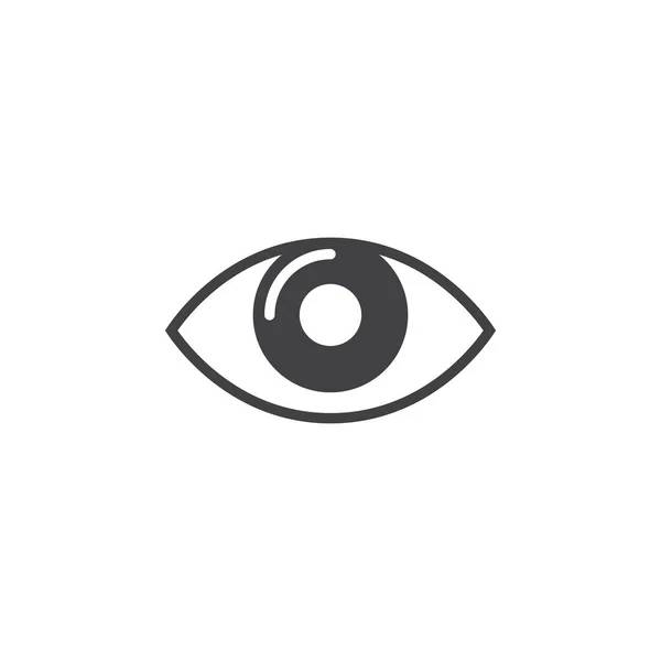 Vector Del Icono Del Ojo Ilustración Sólida Del Logotipo Visión — Archivo Imágenes Vectoriales