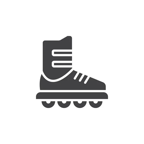 Inline Skate Icon Vector Rullo Solido Segno Piatto Pittogramma Isolato — Vettoriale Stock