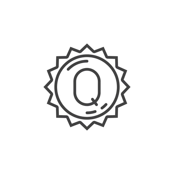 Beste Qualität Etikettenzeilensymbol Umrissvektorzeichen Lineares Piktogramm Auf Weiß Isoliert Logo — Stockvektor