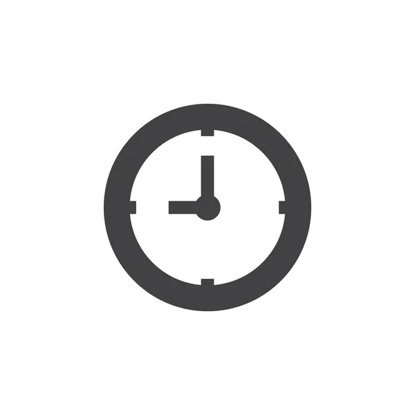 Reloj Icono Vector Tiempo Sólido Logotipo Ilustración Pictograma Aislado Blanco — Vector de stock