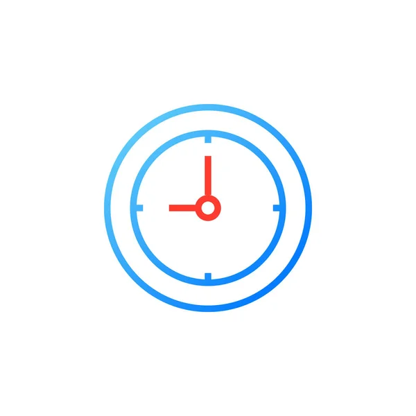 Icono Línea Reloj Ilustración Del Logotipo Del Vector Contorno Tiempo — Vector de stock