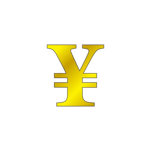 Japanese Yen Symbol Vector Sign Solid Logo Illustration Colorful Pictogram — Stock Vector