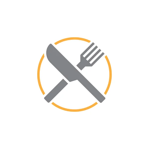 フォークとナイフのアイコン ベクトル 食器固体ロゴ 聖霊降臨祭に分離されたレストランのピクトグラム — ストックベクタ