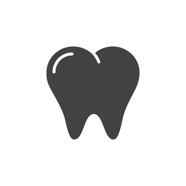 Diş Simge Vektör Katı Logo Illüstrasyon Üzerinde Beyaz Izole Piktogram — Stok Vektör