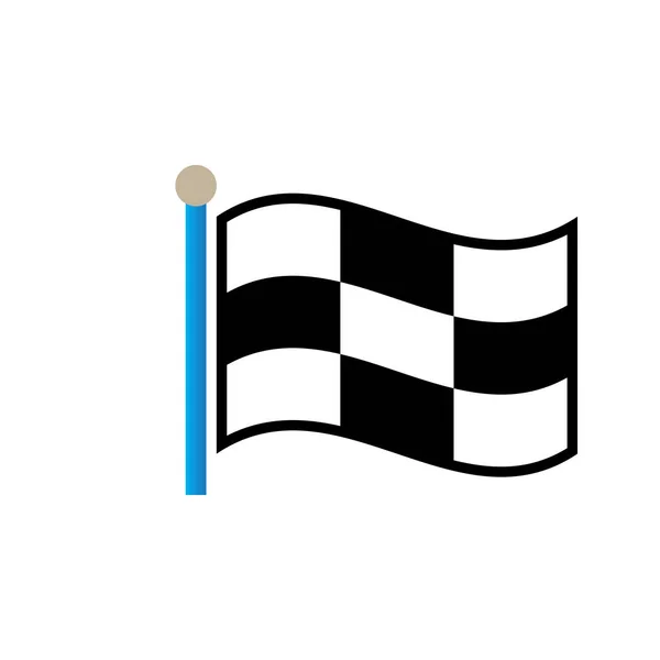 Geruit Racen Vlag Pictogram Vector Solide Logo Afbeelding Pictogram Geïsoleerd — Stockvector