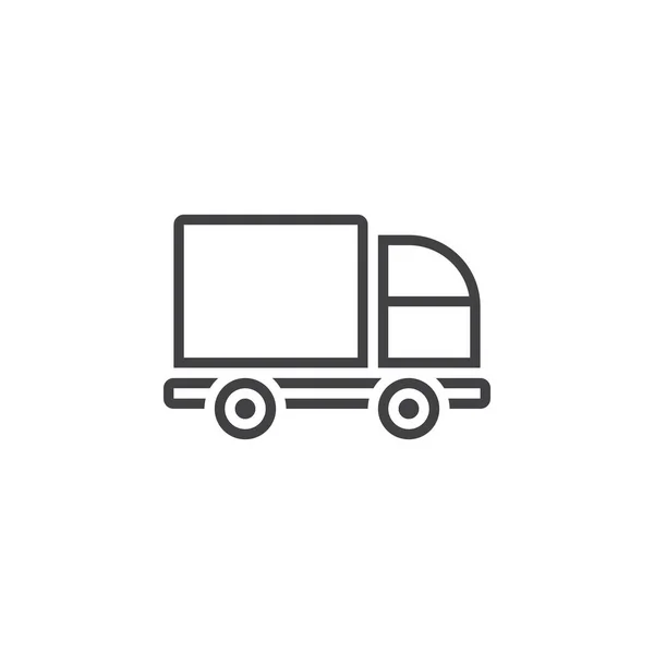 Lorry Line Icon Truck Outline Vector Logo Illustration Linear Pictogram — Stock Vector