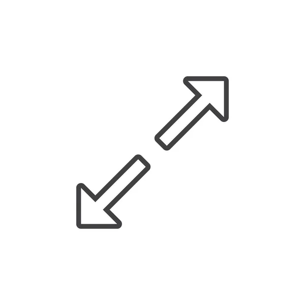 Разверните Иконку Линии Максимизируйте Изображение Векторного Логотипа Контура Линейная Пиктограмма — стоковый вектор