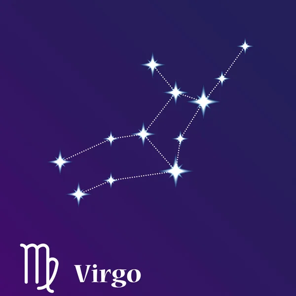 Vectorillustratie Van Maagd Zodiakaal Sterrenbeeld Horoscoop Symbool Teken Van Dierenriem — Stockvector