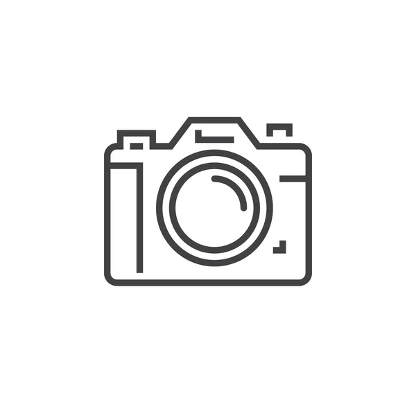 Foto Kamera Liniensymbol Umrissvektor Logo Abbildung Lineares Piktogramm Auf Weiß — Stockvektor
