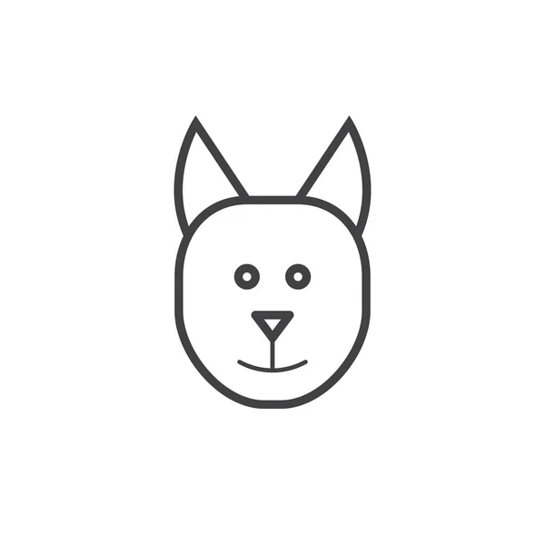 Icône Ligne Chien Illustration Logo Vectoriel Contour Animal Pictogramme Linéaire — Image vectorielle