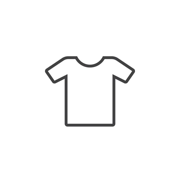 Ícone Linha Shirt Ilustração Logotipo Vetor Esboço Roupa Pictograma Linear — Vetor de Stock