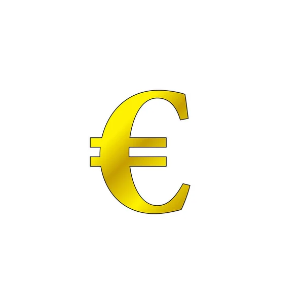 Symbole Euro Signe Vectoriel Illustration Logo Solide Pictogramme Coloré Isolé — Image vectorielle