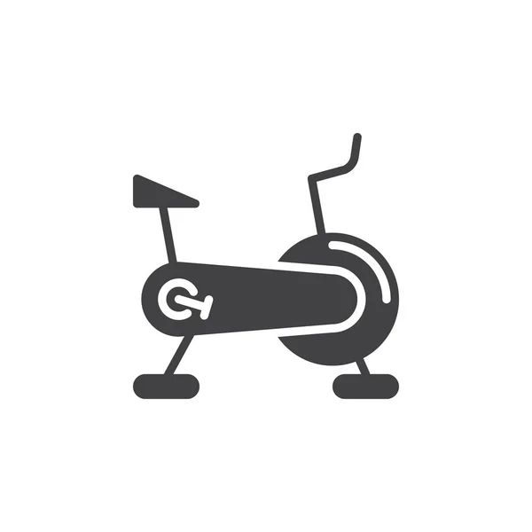 Στατικό Ποδήλατο Ποδήλατο Γυμναστικής Εικονίδιο Διάνυσμα Γεμάτο Επίπεδη Σημάδι Στερεά — Διανυσματικό Αρχείο