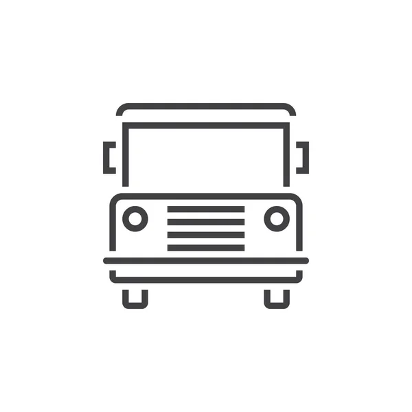 Icono Línea Autobús Transporte Público Contorno Vector Logo Pictograma Lineal — Archivo Imágenes Vectoriales