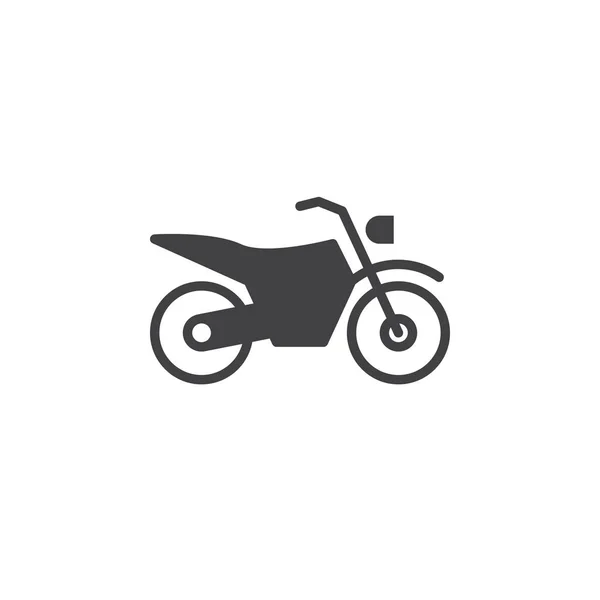 Vektorové Ikony Motorka Motocykl Plněné Ploché Znamení Solidní Piktogram Izolované — Stockový vektor