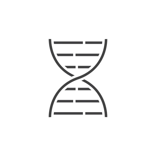 Dna Line Icon Outline Vektor Logo Lineares Piktogramm Auf Weiß — Stockvektor