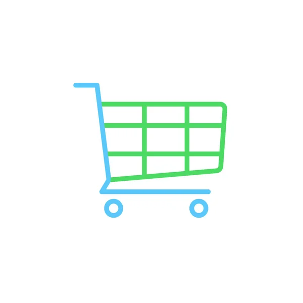 Shopline Symbol Warenkorb Umriss Vektor Logo Illustration Lineares Piktogramm Isoliert — Stockvektor