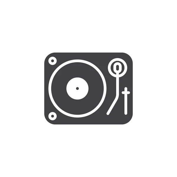 Vinyl Gramofon Ikonu Vektorové Plněné Ploché Znamení Solidní Piktogram Izolované — Stockový vektor