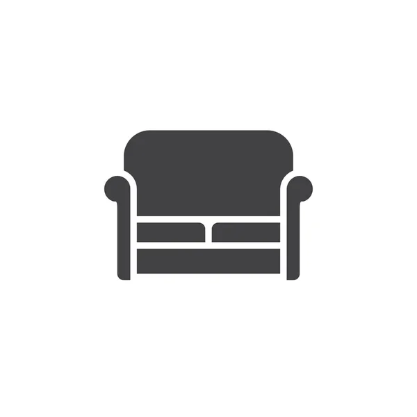 Couch Sofa Icon Vektor Massives Flaches Schild Piktogramm Auf Weiß — Stockvektor
