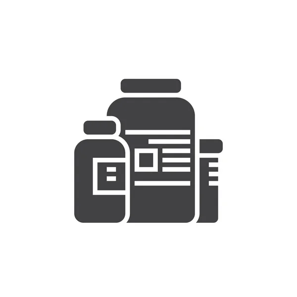 栄養補助食品のアイコン ベクトル 固体フラット サイン ロゴの図で隔離ピクトグラム — ストックベクタ