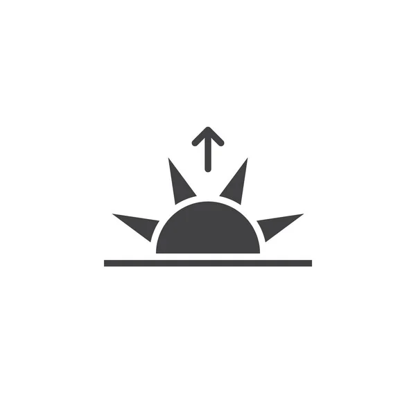 Vektorové Ikony Sunrise Solidní Logo Ilustrace Piktogram Izolované Bílém — Stockový vektor