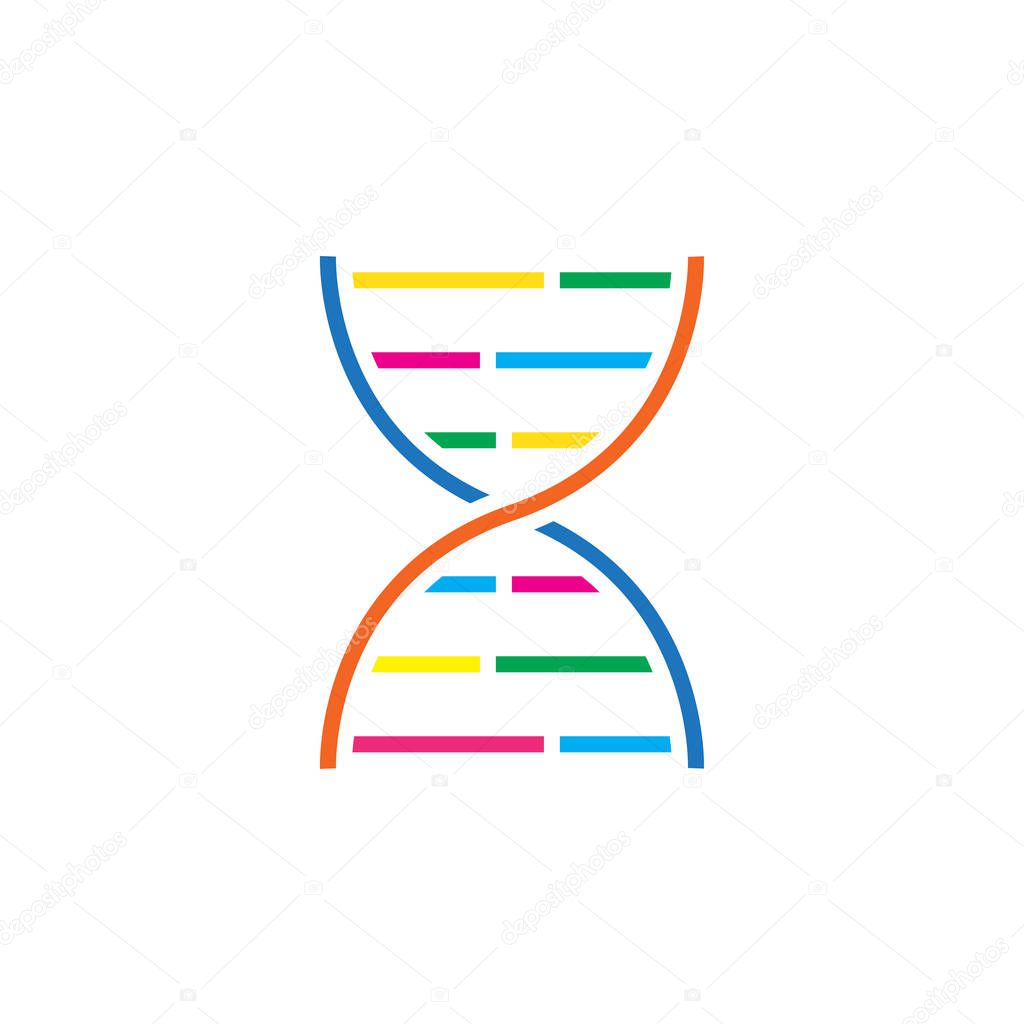 DNA line icon, outline vector logo, linear pictogram isolated on white, pixel perfect illustration