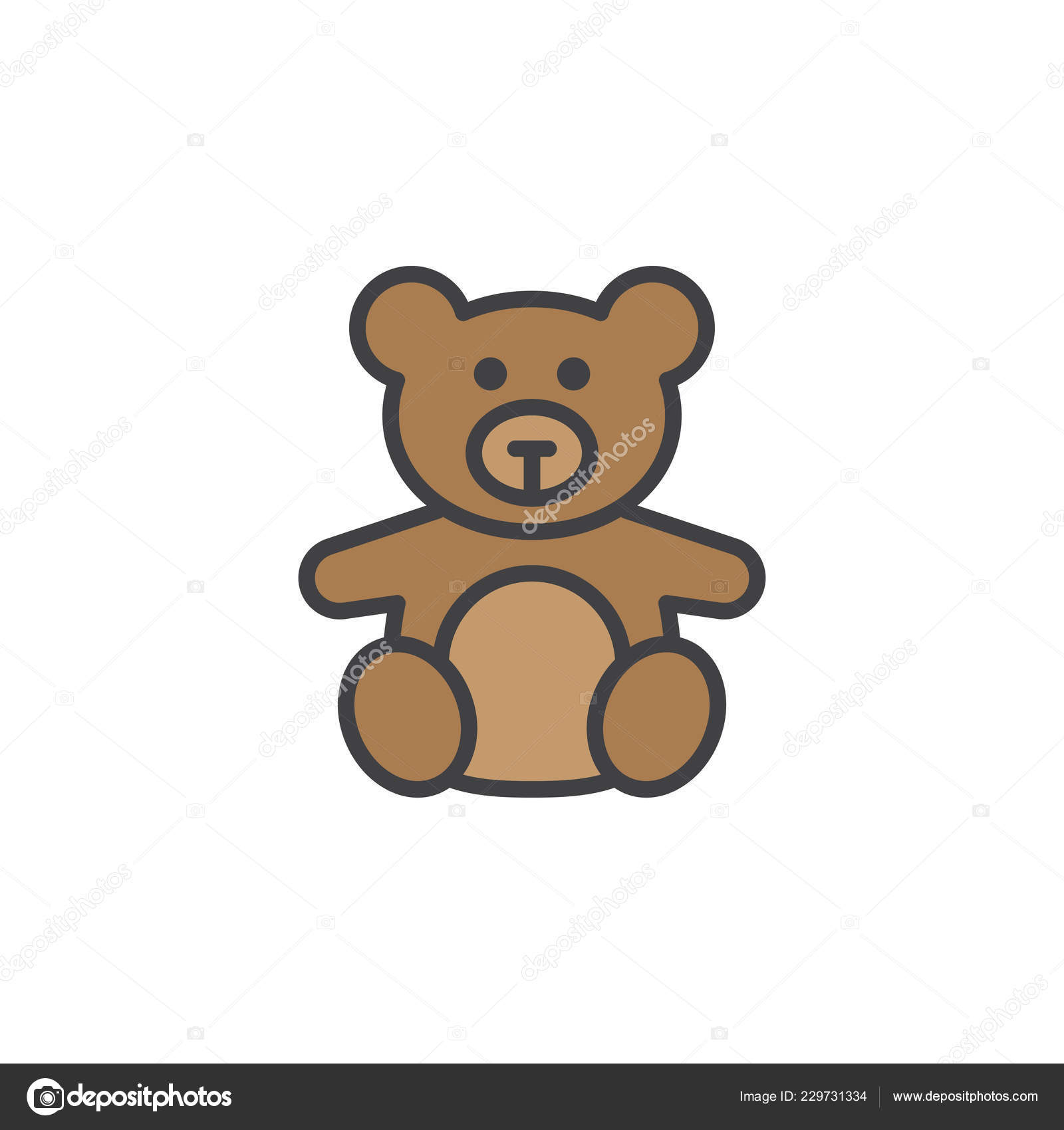 line teddy bear