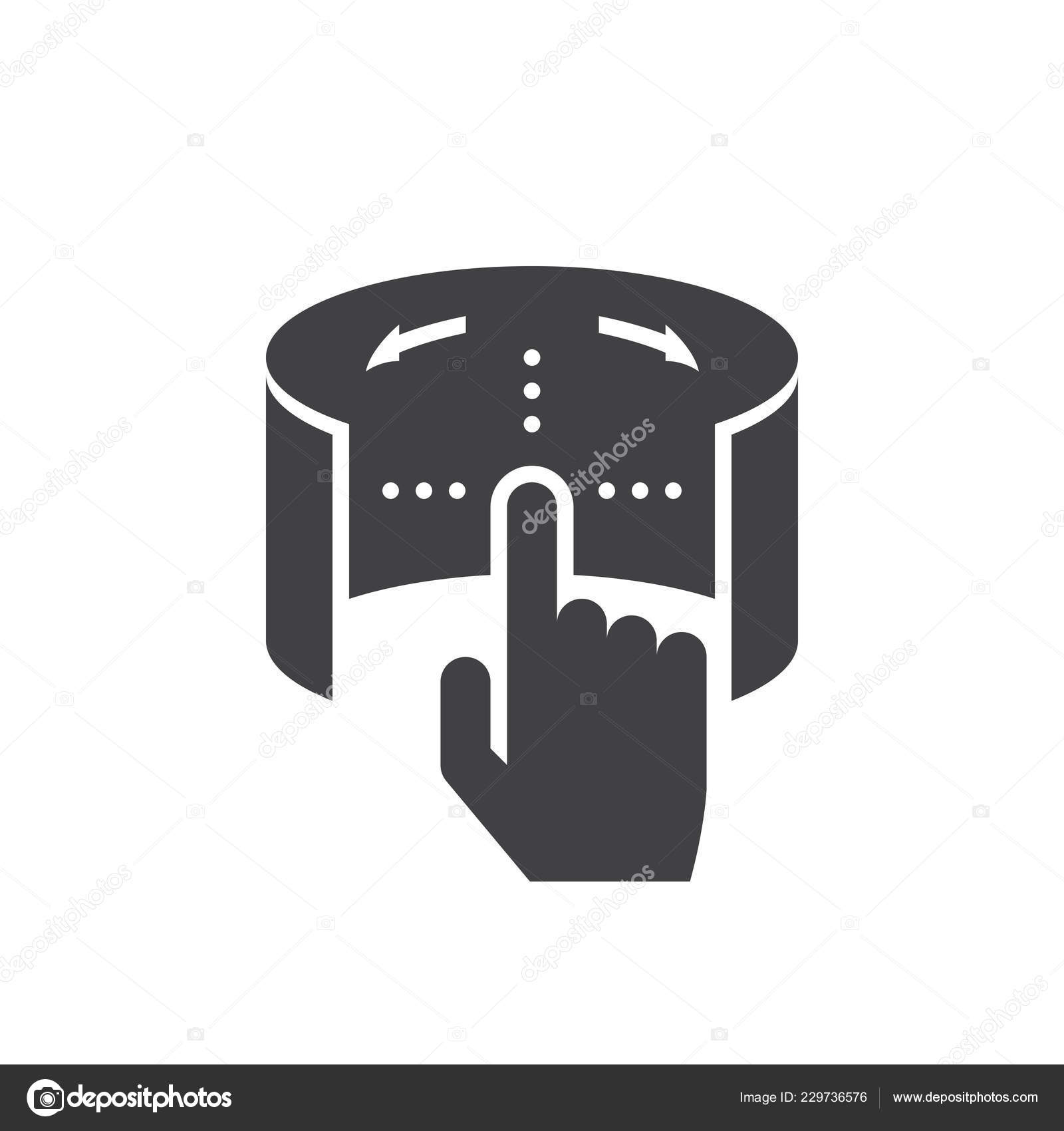 Virtual Reality Touch Interface Icon Vector Solid Logo Illustration ...