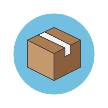 Teslimat kutusu ince çizgi simgesi, paket Anahat vektör logo illüstrasyon, üzerinde beyaz izole doğrusal renkli sembol dolu.