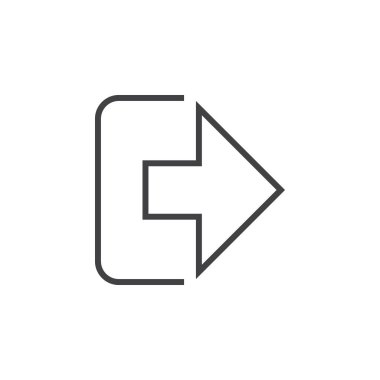 Satırı simgesi, Anahat vektör logo illüstrasyon, doğrusal piktogram beyaz izole dışarı oturum