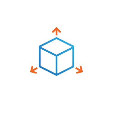 küp satırı simgesi, Anahat vektör logo illüstrasyon, doğrusal piktogram beyaz izole