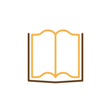 kitap satırı simgesi, Anahat vektör logosu, doğrusal piktogram beyaz, piksel mükemmel illüstrasyon izole