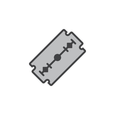 Jilet satırı simgesi, doldurulmuş Anahat vektör işareti, doğrusal piktogram beyaz izole. Logo illüstrasyon