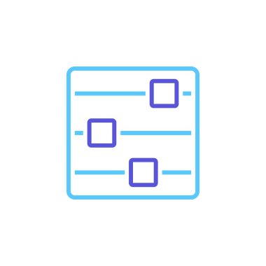 Seçenekleri satırı simgesi, ayarları vektör logosu, doğrusal piktogram beyaz, piksel mükemmel illüstrasyon izole anahat.