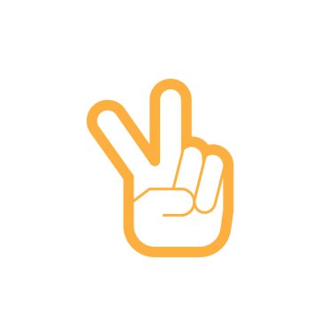 El barış simgesi. satırı simgesi, Anahat vektör logo illüstrasyon, doğrusal piktogram beyaz izole