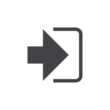 Simge vektör imzala, katı logo illüstrasyon, üzerinde beyaz izole piktogram giriş