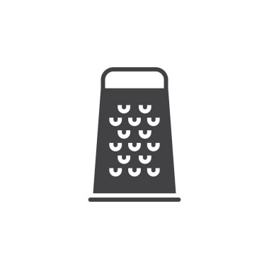 Gıda rende simge vektör, sağlam düz işareti, beyaz, logo illüstrasyon izole piktogram